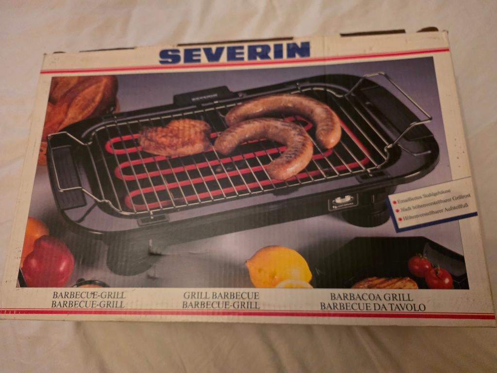 Draagbare elektrische grill barbecue, Tuin en Terras, Elektrische barbecues, Zo goed als nieuw, Ophalen