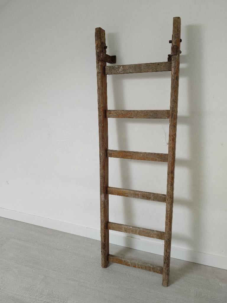 Brocante houten ladder, Antiek en Kunst, Ophalen