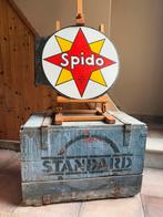 Spido plaqué émaillée double face, Enlèvement ou Envoi, Utilisé, Panneau publicitaire
