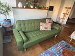 3-zits Groene Slaapbank/zetel, 200 à 250 cm, Banc droit, Comme neuf, Enlèvement