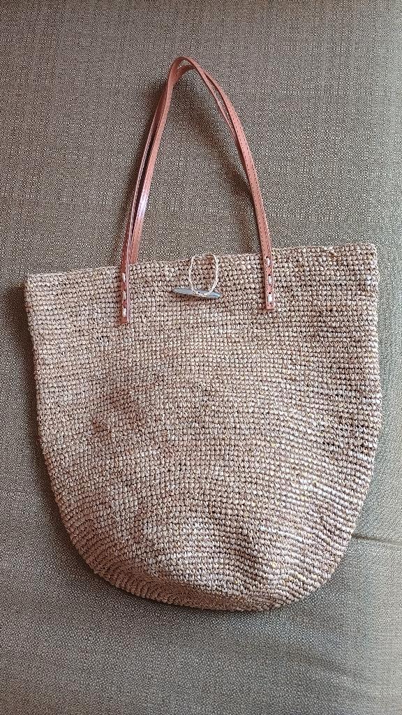 Neuf. Cabas en rafia crocheté., Bijoux, Sacs & Beauté, Sacs | Sacs Femme, Neuf, Enlèvement