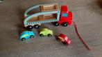 Houten camion met 3 auto's gebruikt 3€, Kinderen en Baby's, Speelgoed | Thomas de Trein, Ophalen