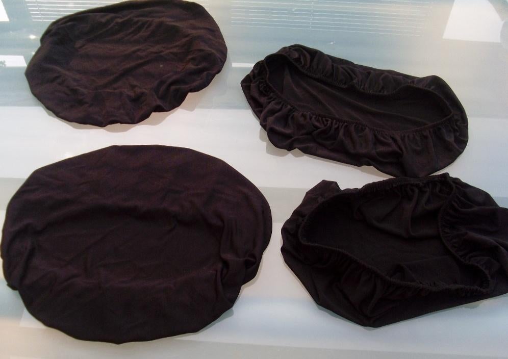 4 zwarte overtrekken voor een stoelzitting, Maison & Meubles, Enlèvement ou Envoi, Neuf, Noir