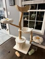 Luxe natuurlijke krabpaal van hout – design kattenboom 150cm, Ophalen of Verzenden, Zo goed als nieuw, Krabpaal