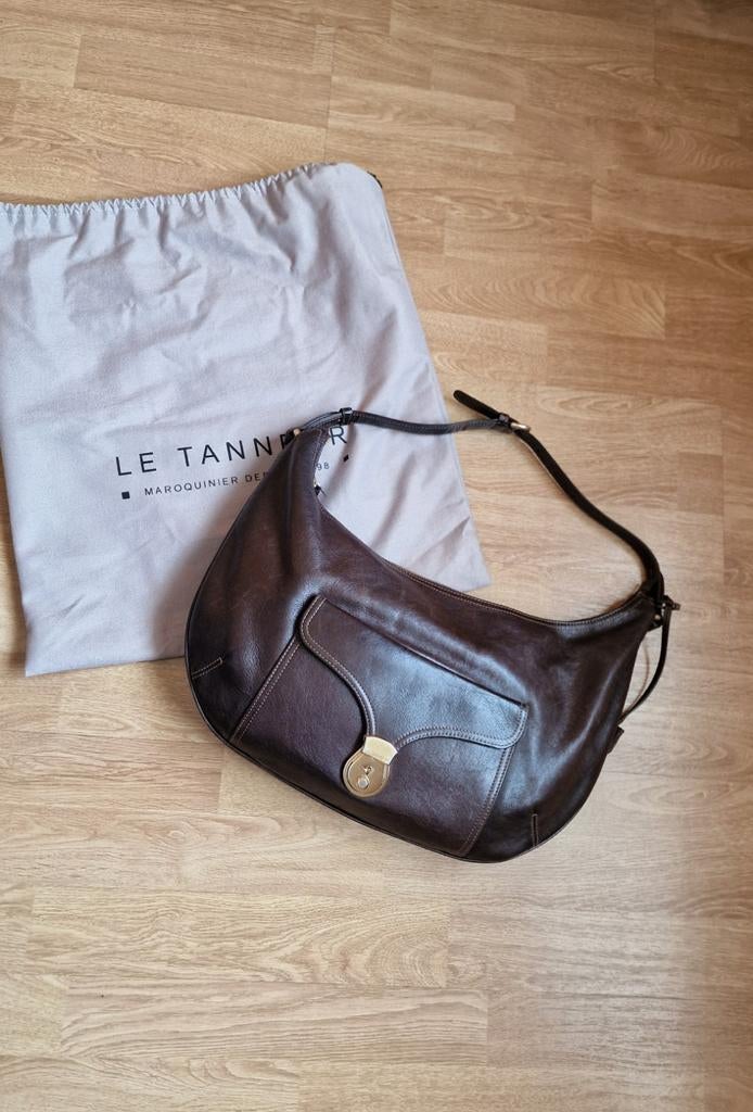Sac brun en cuir Le Tanneur, Zwart