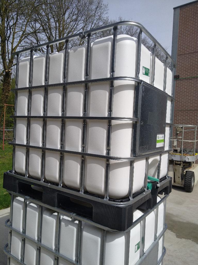 ibc container, Ophalen, Kunststof, Met kraantje, 150 liter of meer