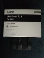 Fujifilm X contemporain Sigma 18-50 mm f/2,8 DC DN
, comme n, Enlèvement ou Envoi, Comme neuf, Lentille standard, Zoom