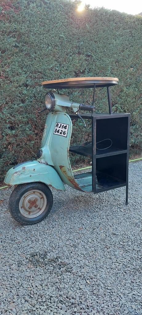 Vintage Bartafel Upcycling Scooter, Enlèvement, Vintage