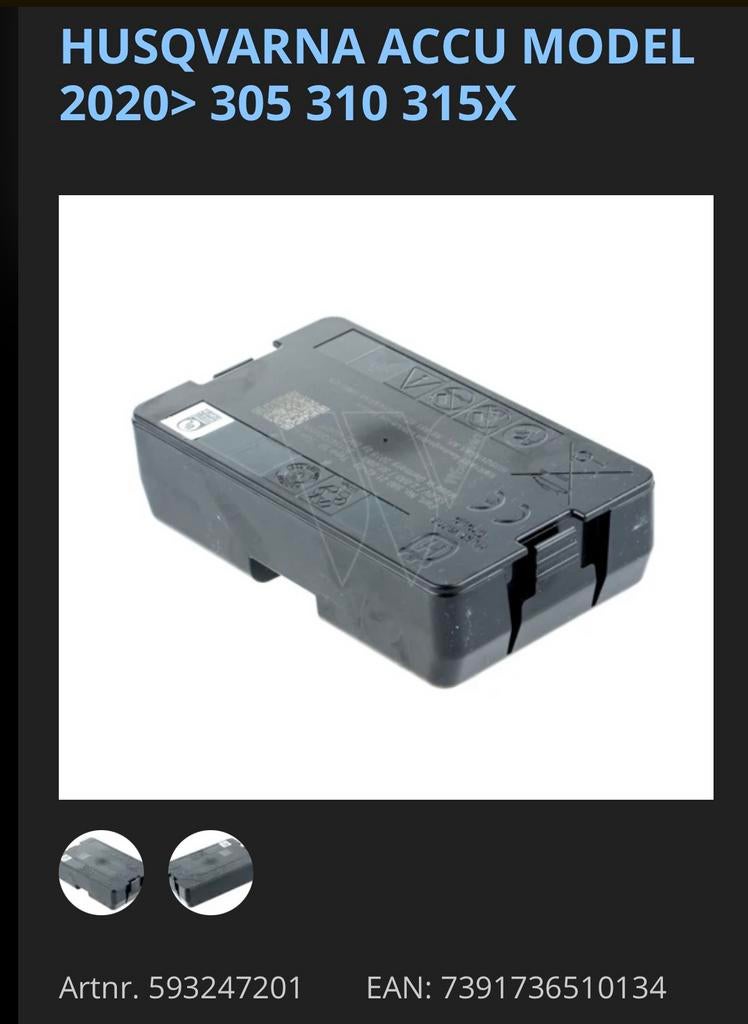 Accu’s voor Husqvarna / Gardena grasrobots, Ophalen, Zo goed als nieuw