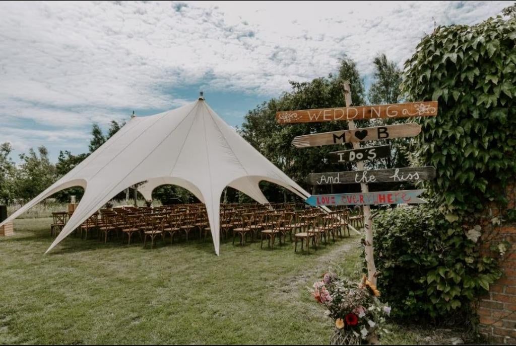 Dubbele stertent te huur, Tuin en Terras, Partytenten, Stertent, Ophalen