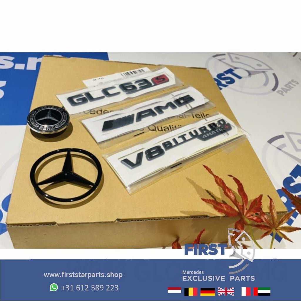 X253 C253 GLC63S 4MATIC+ STER AMG LOGO SET ZWART EMBLEMEN SE, Utilisé, -, -, Enlèvement ou Envoi