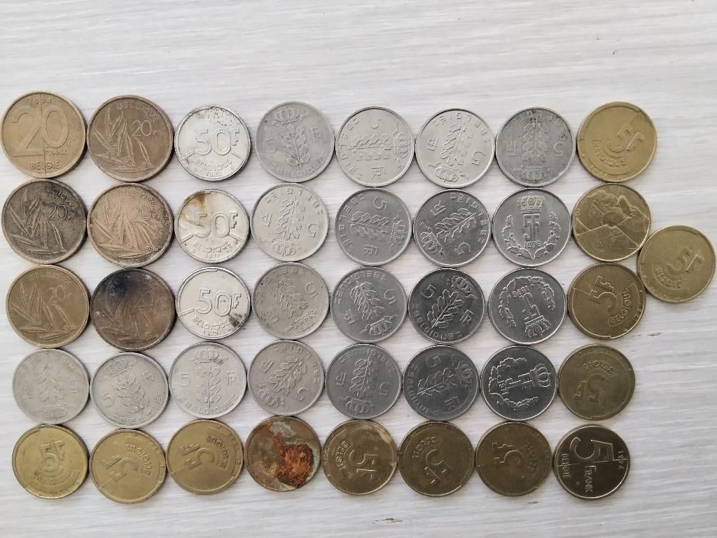 Oude munten van Belgische franken, Postzegels en Munten, Ophalen of Verzenden, Losse munt