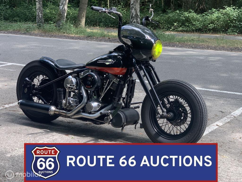 Harley-Davidson Shovelhead Bobber | 1975 | Route 66 Auctions, Overige merken, Zwart, Bedrijf, Handgeschakeld