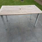 Tuintafel teak met aluminium poten, Ophalen, Aluminium