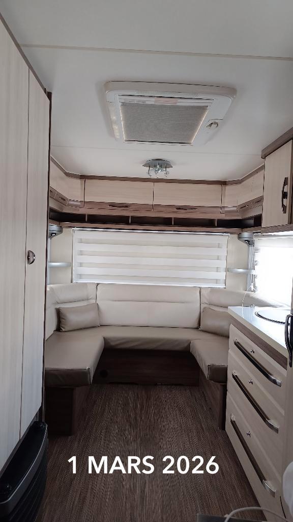 Caravane HOBBY easy de luxe, Caravans en Kamperen, Caravans, Particulier, tot en met 2, Hobby, Vast bed, 4 tot 5 meter, Hordeur