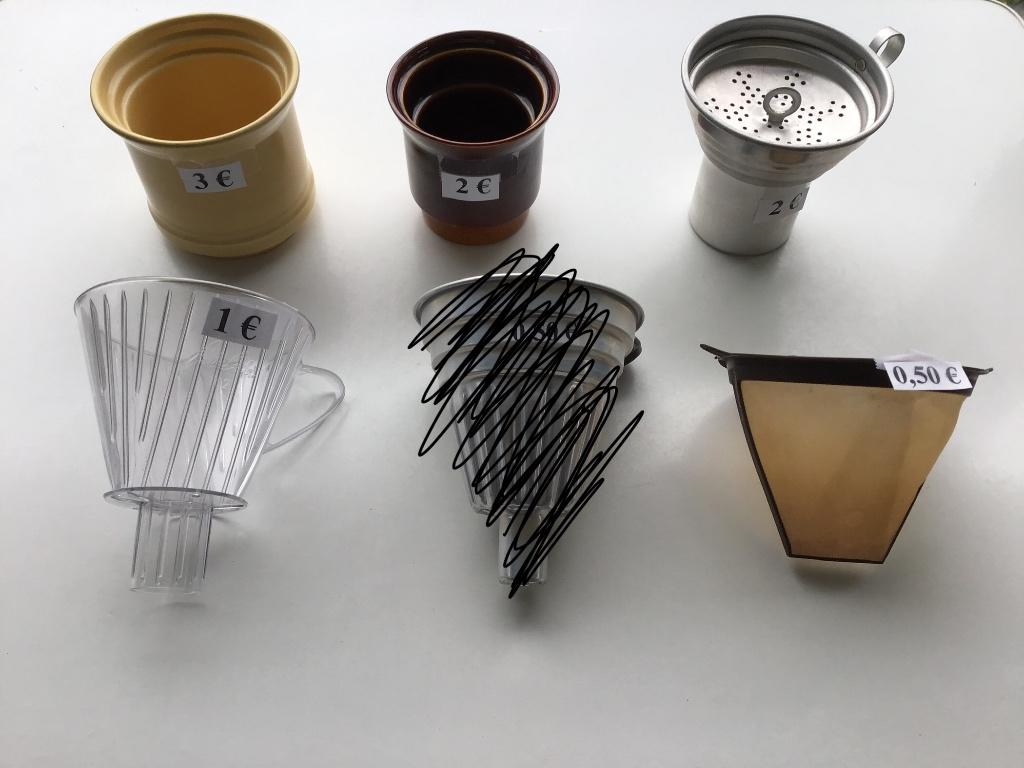 25 tal verschillende koffiefilter houders, Ophalen of Verzenden, Zo goed als nieuw
