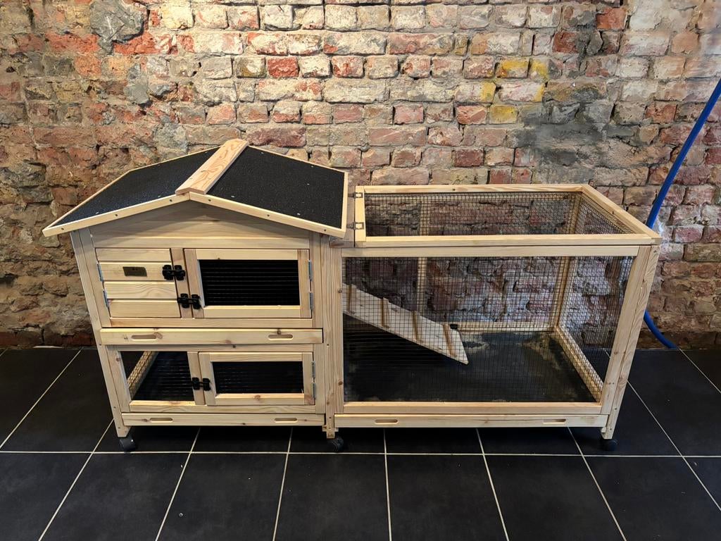 Konijnenhok met etage, Niche, Cobaye, Enlèvement, Utilisé
