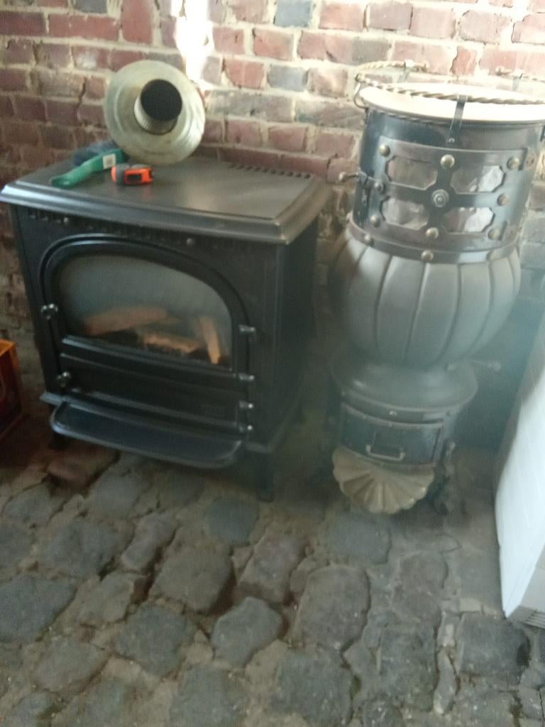 Gas kachel en hout kachel, Ophalen, Gebruikt, Gas, Vrijstaand