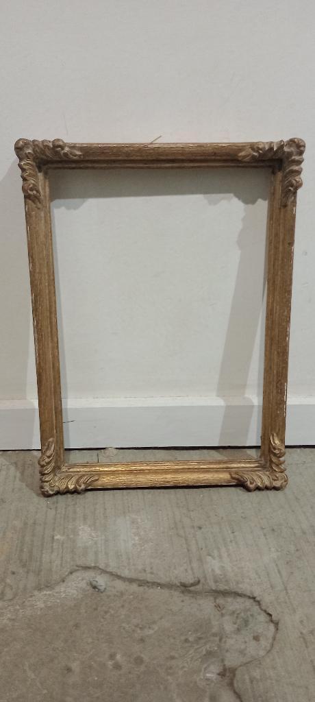 Cadre vide ancien doré sculpté 25x35, c61, Maison & Meubles, Accessoires pour la Maison | Cadres, Utilisé, Bois, Enlèvement
