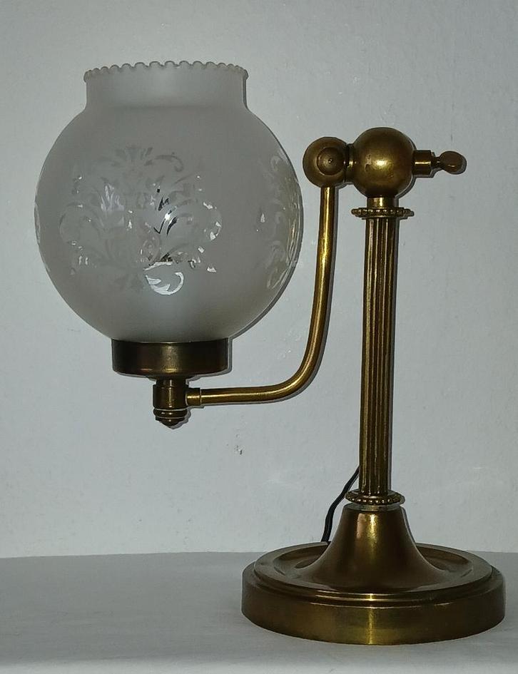 antiek tafellamp /kandelaar /scheepslamp jaren 30/40, Antiek en Kunst, Antiek | Verlichting, Ophalen