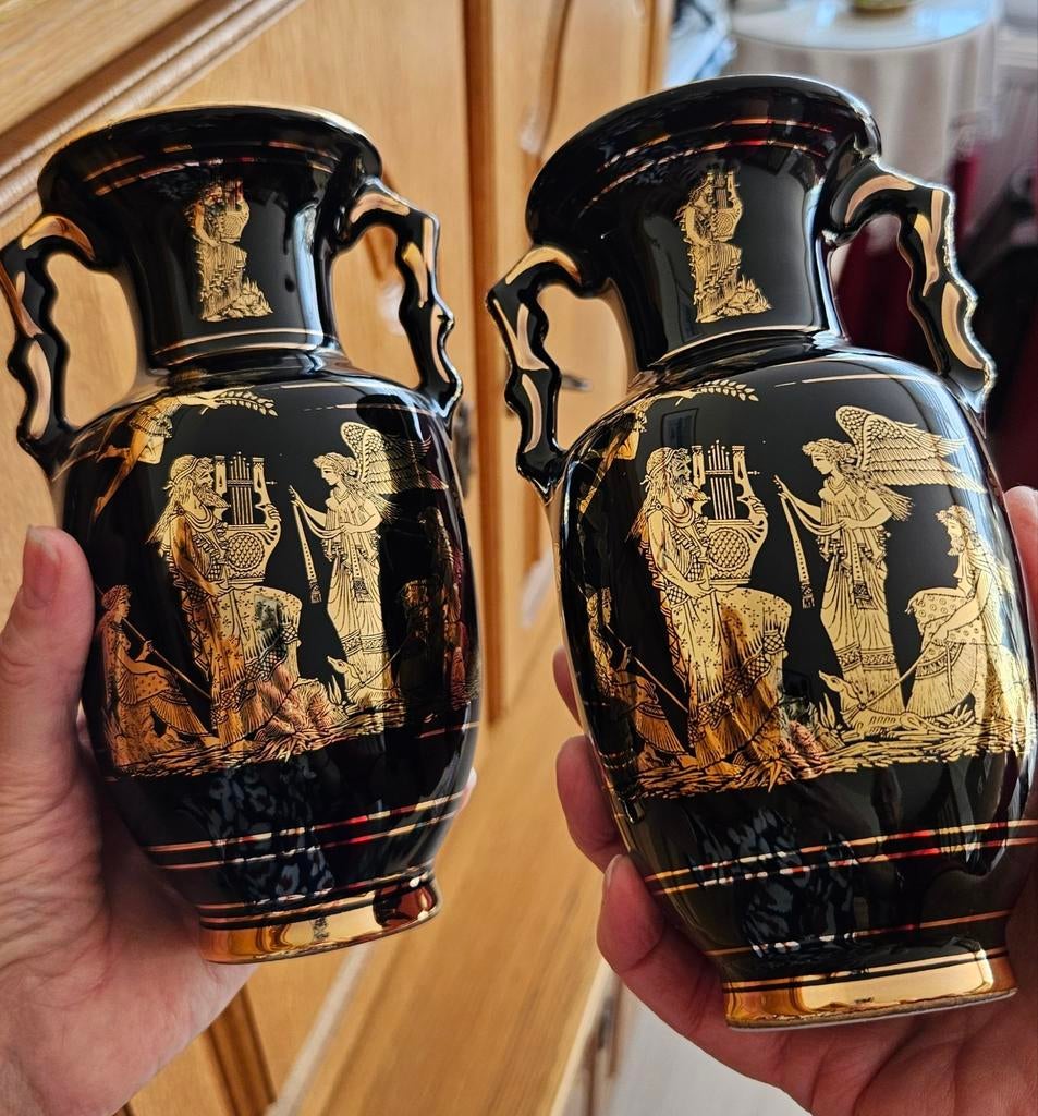 2 Amphores céramique style Grec Antique, Enlèvement