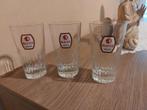 3 Vintage bierglazen Gueuze Belle-Vue, Verzamelen, Ophalen of Verzenden, Zo goed als nieuw, Bierglas