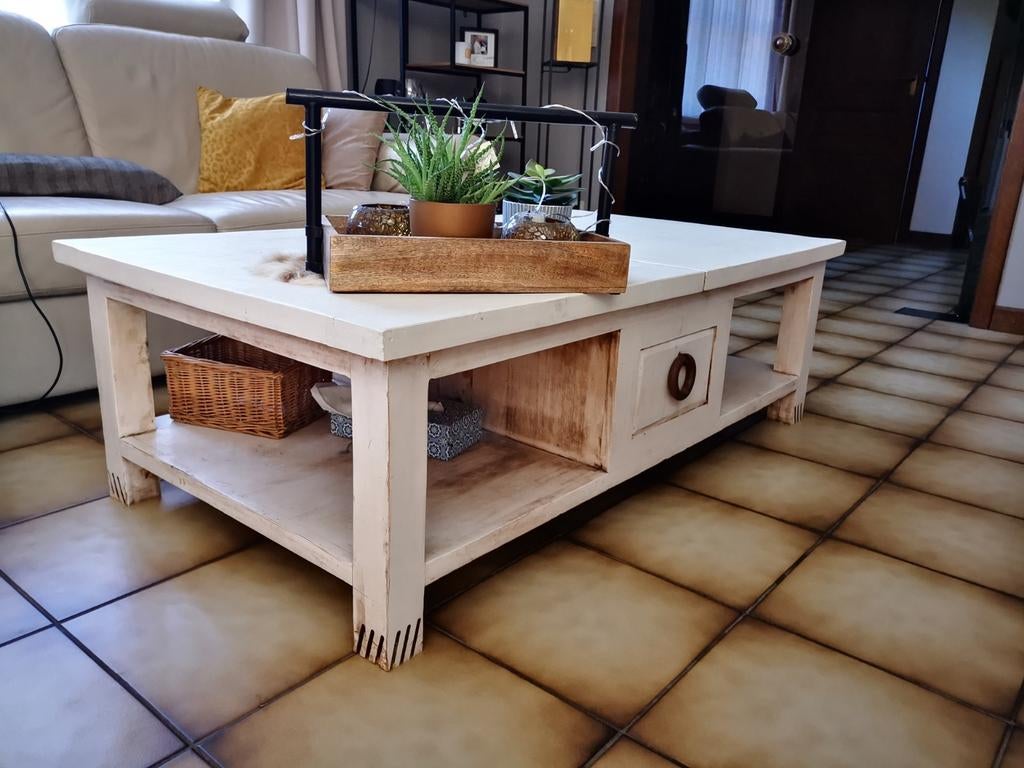 Houten salontafel, Ophalen