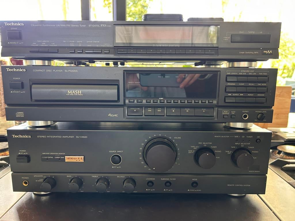 Technics radio, CD en versterker, Ophalen, Gebruikt, Audio