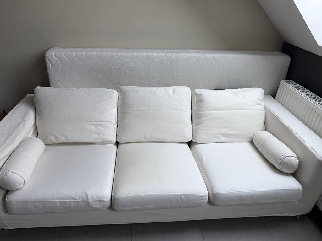 Witte 3-zits bank, Ophalen