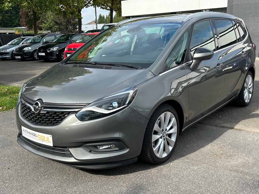 Opel Zafira 1.4i Automaat, 2016, 140.550km, Full, 1j Garatie, Autos, Opel, Argent ou Gris, Euro 6, Entreprise, Carnet d'entretien