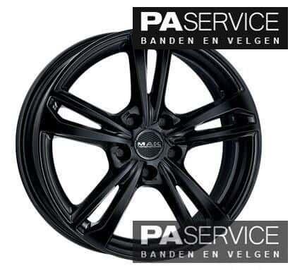 Nieuw 17 inch Gloss Black MAK Emblema set voor FIAT 500, Velg(en), -, -, 17 inch