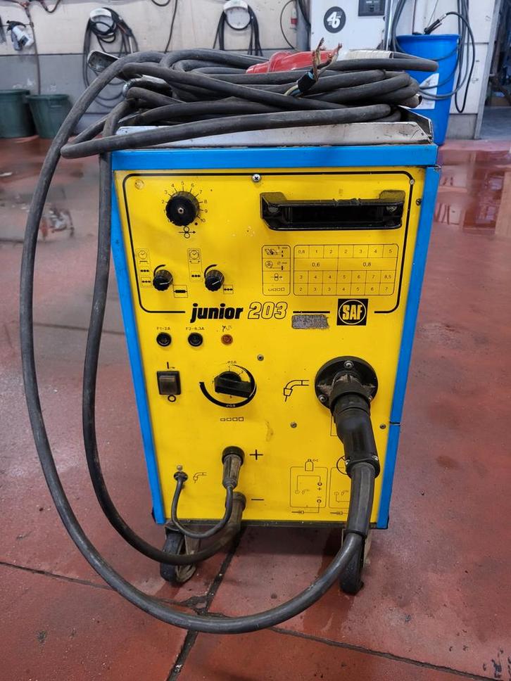 Poste à souder MIG/MAG SAF Junior 203 + bobine neuve, Doe-het-zelf en Bouw, Gereedschap | Lasapparaten, Ophalen of Verzenden