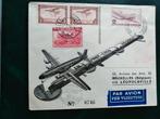 Timbres sur lettre Sabena Bruxelles-Léopolville 22/05/45, Timbres & Monnaies, Oblitéré, Enlèvement ou Envoi, Timbre de poste aérienne