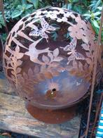 brasero feu de terrasse en métal rouillé , les papillons, Enlèvement, Neuf, Sol, Résistant à l'eau