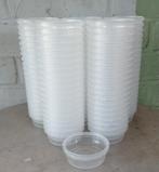 100 ronde plastieken bakjes / inhoud 135ml, Enlèvement, Neuf
