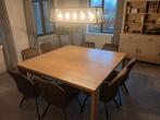 Grote eiken moderne vierkante tafel, Huis en Inrichting, Ophalen