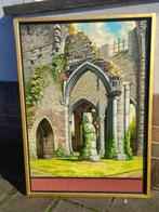 huile sur toile abbaye de l aulne signe rene tobie