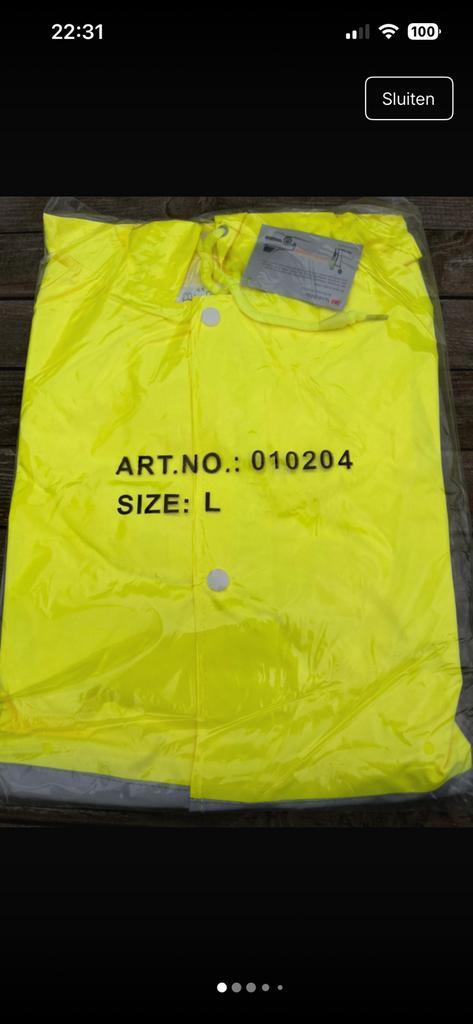 Fluo regenjas, Caravans en Kamperen, Regenkleding, Nieuw, Regenjas, Dames, Heren, Ophalen of Verzenden