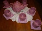 théière Elephant rose 6 tasses et s-tasses, Huis en Inrichting, Keuken | Servies, Ophalen, Nieuw, Overige stijlen, Porselein