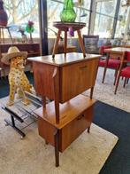 Set vintage nachtkastjes Louis van Teeffelen 70s, Huis en Inrichting, Ophalen, Gebruikt