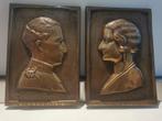Art Deco Bronzen portretten S. M. Astrid en Leopold, Verzamelen, Militaria | Algemeen, Ophalen of Verzenden