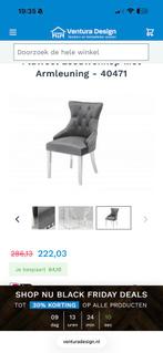 Eetkamerstoel Castle Grijs Fluweel Leeuwenkop Met Armleuning, Huis en Inrichting, Stoelen, Ophalen, Zo goed als nieuw, Grijs