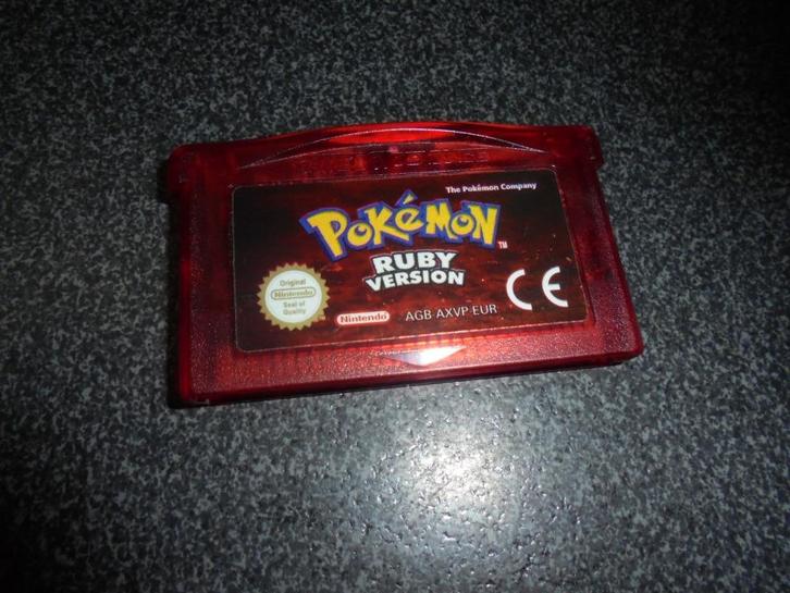 Game boy advance Pokémon Ruby Version (orig) save battery ok, Games en Spelcomputers, Games | Nintendo Game Boy, Gebruikt, Ophalen of Verzenden