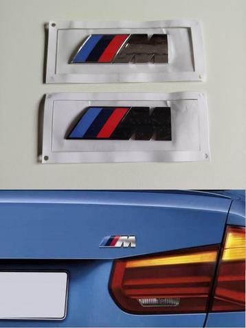 M Power/M Performance-logo voor de kofferbak van BMW — chrom beschikbaar voor biedingen