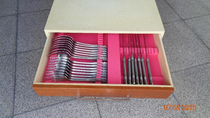 Vintage bestek (met koffer) GERO ZILMETA, Antiek en Kunst, Antiek | Bestek, Ophalen of Verzenden
