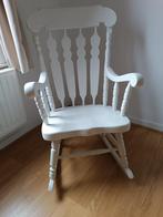 Rocking-chair en bois adulte, Huis en Inrichting, Stoelen, Ophalen, Wit, Zo goed als nieuw, Eén