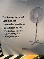 Ventilateur blanc sur pied 50W inclinable 3 vitesses, Nieuw