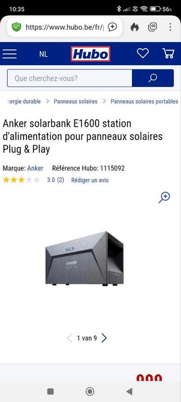 Panneaux solaires, batterie, onduleur  beschikbaar voor biedingen
