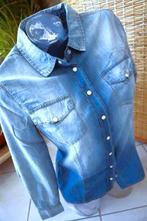 blauw wit overlopend bijzonder blouse, Taille 38/40 (M), Enlèvement ou Envoi, Bleu, Comme neuf