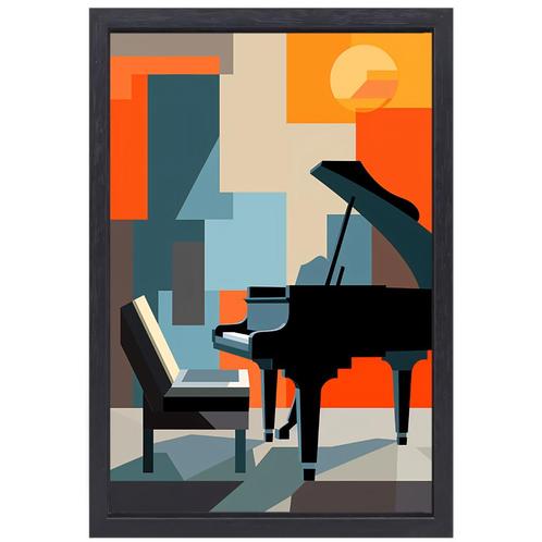 Piano canvas + baklijst 50x70cm, Huis en Inrichting, Woonaccessoires | Schilderijen, Tekeningen en Foto's, Nieuw, Print, 50 tot 75 cm